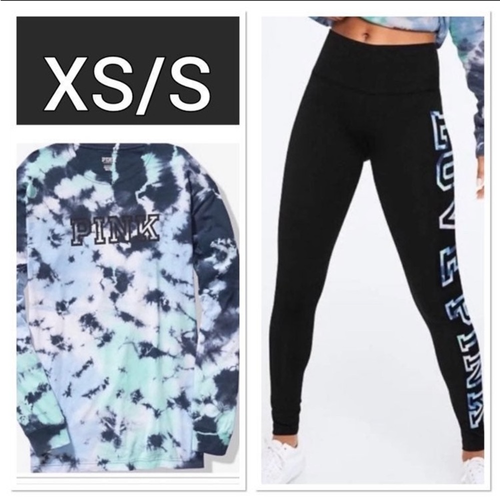 NWT VS PINK XS/S TIE DYE SET